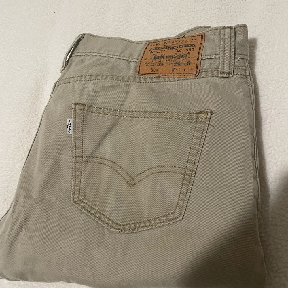 Levis 508 tan jeans 34 x 34